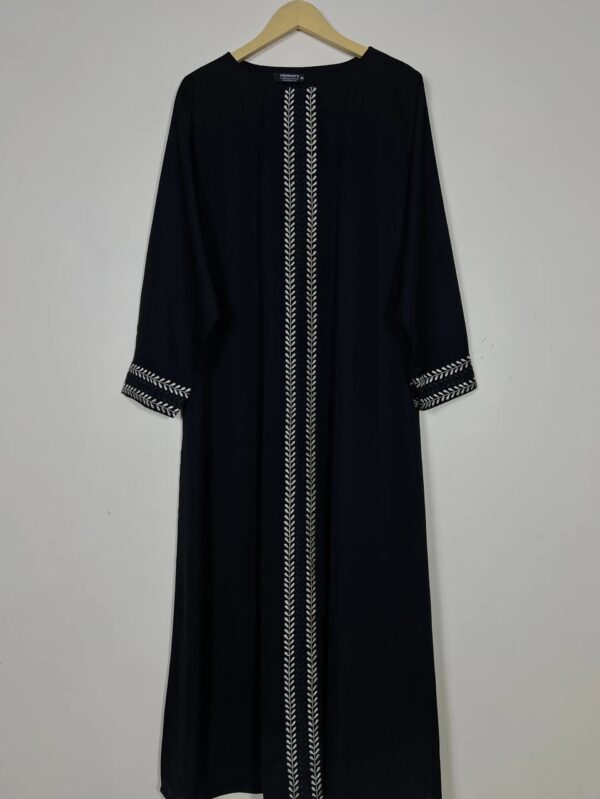 Black - Panel Embroidery Abaya BA0003